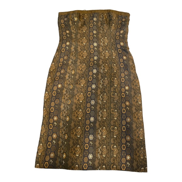 Ralph Lauren Dresses & Skirts - RALPH LAUREN 100% Silk & Gold Crane Tapestry Sleeveless Dress 10